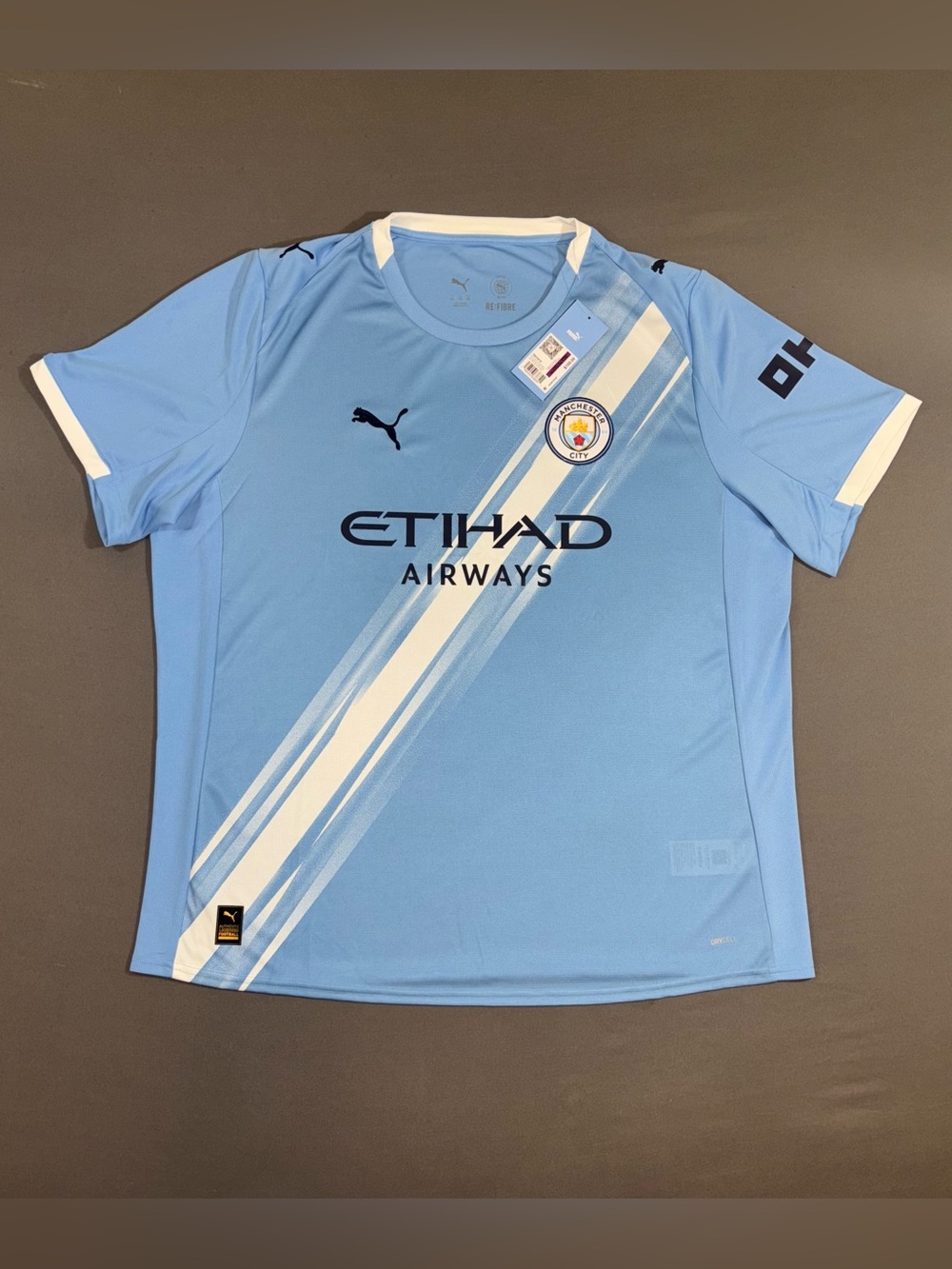 Men’s Puma Manchester City FC Soccer Jersey Light Blue Size 2XL